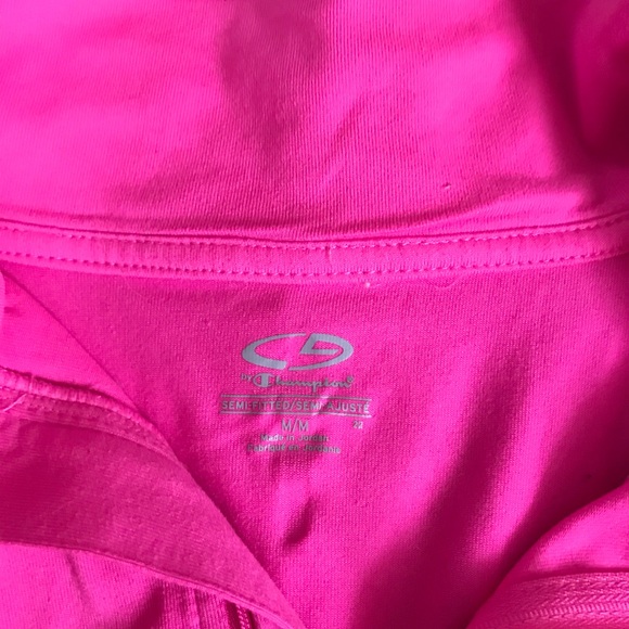 Champion Hot Pink Pullover Half Zip Top - Picture 3 of 4